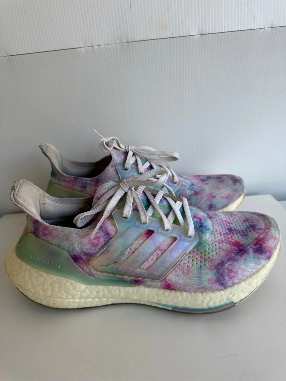 Adidas Ultraboost 21 Running Shoes Tie Dye Size 8